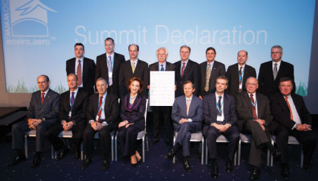 Industry leaders signed a Declaration on climate change, with a commitment to lead towards carbon neutral growth and a totally sustainable industry. Signed by more than 300 airports, it brought together all sectors of commercial aviation – aircraft manufacturers, airlines, airports, air traffic control and engine manufacturers.