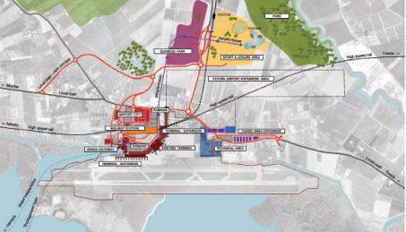 As of December a new by-pass will be inaugurated, making the airport more easily accessible and increasing its catchment area. Other developments such as a new stadium, convention centre and casino will be constructed by 2015.