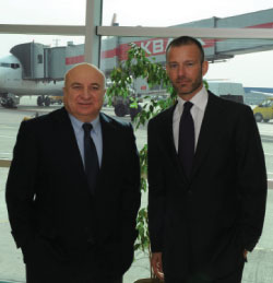 Dr Sani Sener, President and CEO, TAV Airports Holding, with Olivier Jankovec, Director General, ACI EUROPE.