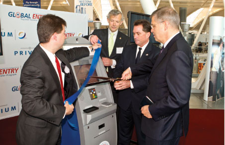 On 24 April, the US and the Netherlands formally launched a landmark initiative, known as FLUX, to open membership of their expedited air travel programmes to citizens of both countries. Pictured are: Schiphol CEO Jos Nijhuis, CBP Commissioner Jayson Ahern, and Dutch Minister of Justice Ernst Hirsch Ballin.
