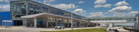 Detroit Metro’s North terminal’s linear design enables aircraft to land via taxiway and pull directly into their respective gates. The linear configuration eliminates traffic jams typical of airports featuring alleys or piers. (Credit: David Joseph)