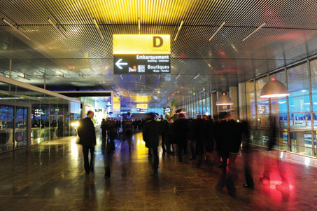Hall D has a sleek, sophisticated design meeting the specific requirements of its users; more than half of Toulouse-Blagnac’s traffic is attributable to business travellers.