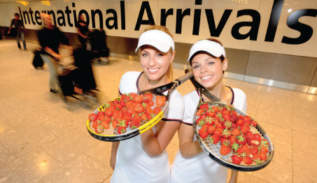 To mark the start of the Wimbledon tennis tournament in June, 1,000 punnets of British strawberries and Cornish clotted cream were dished out at London Heathrow, providing passengers with an immediate taste of British sport and culture.