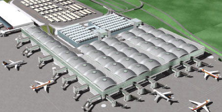 The New Terminal Area cost €417 million and covers an area of 333,500sqm.