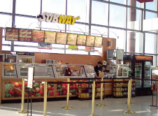 The Subway kiosk at New York’s Greater Rochester Airport.