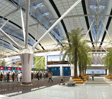 The new terminal being constructed at Muscat International.