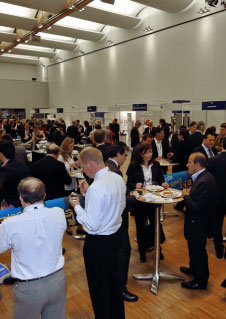 A networking coffee break at the ACI EUROPE Airport Trading Conference & Exhibition