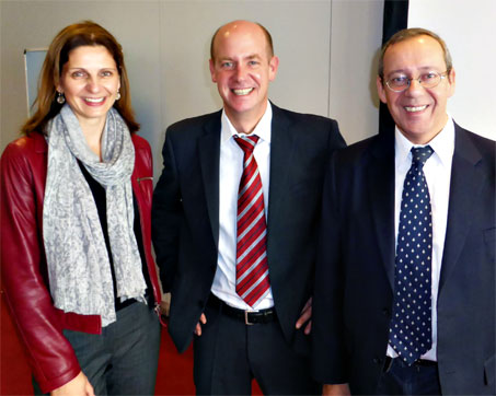 Mrs Landrichter (Head of the Austrian CAA), Mr Kessler (Head of the EASA Airport Section) and Mr Gruber (Vienna Airport) at the joint ACI EUROPE / EASA workshop in Vienna on 19-20 September 2013.
