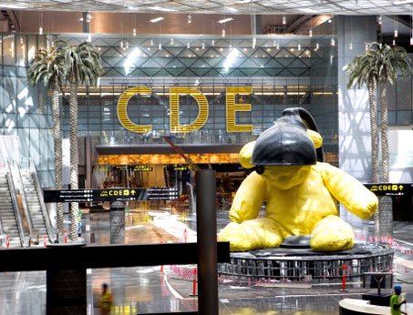 The retail area of Hamad International Airport.