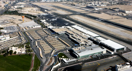 Aerial view of Hamad International Airport.