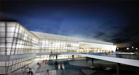 An artist's impression of the new Terminal A at Warsaw Chopin Airport.