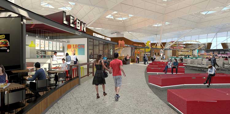 The new Stanstead food & beverage area 
