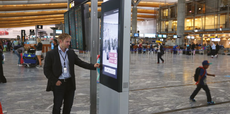 Oslo Airport offers interactive wayfinding and dedicated work zone