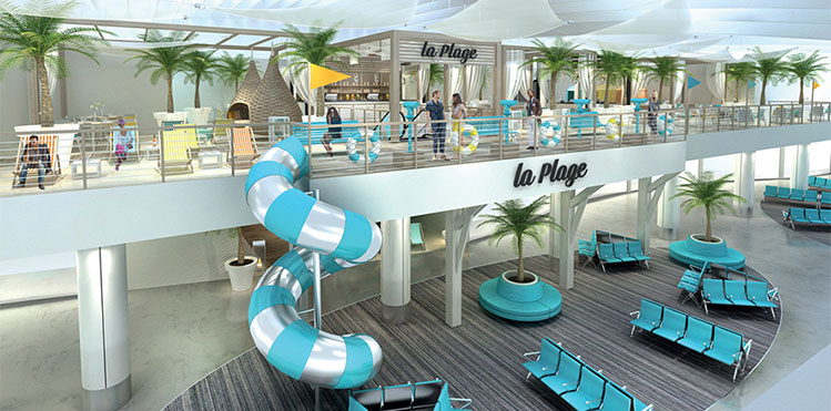 Nice Airport terminal 1 first beach bar La Plage de Thierry Marx