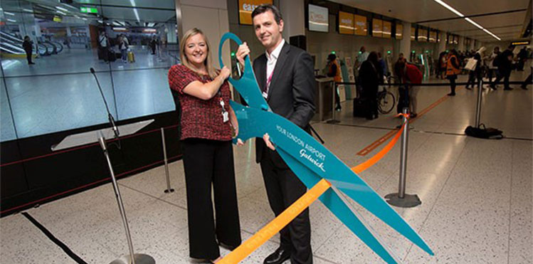 Sophie Dekkers, UK Director, easyJet, and Guy Stephenson, Chief Commercial Officer, Gatwick Airport