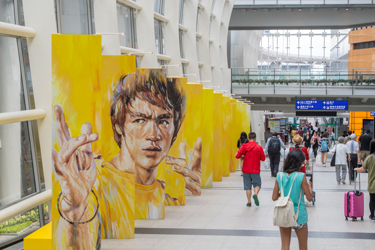 Art exhibition Bruce Lee Hong Kong Airport